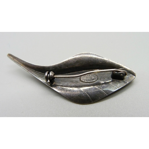 1017 - A Hermann Siersbol Danish silver brooch