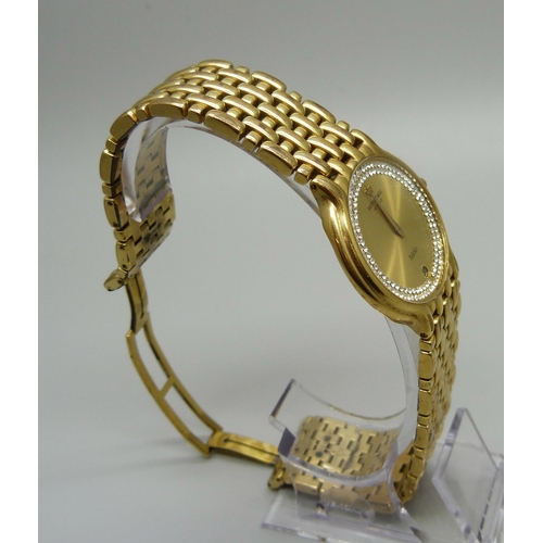 1030 - An 18ct gold plated Raymond Weil  wristwatch, plating worn on bracelet