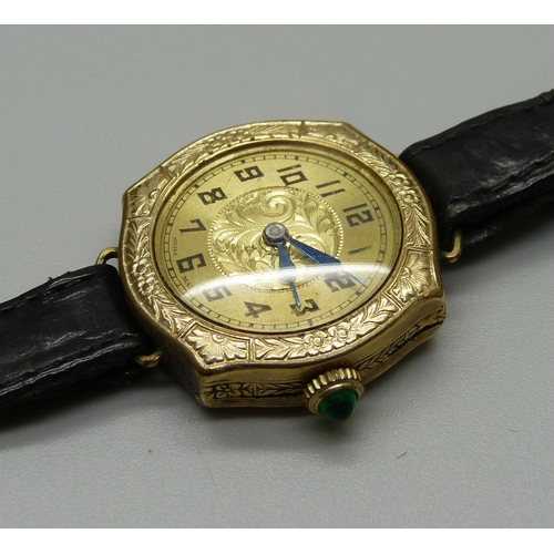 1034 - A Limit wristwatch and a gold plated wristwatch