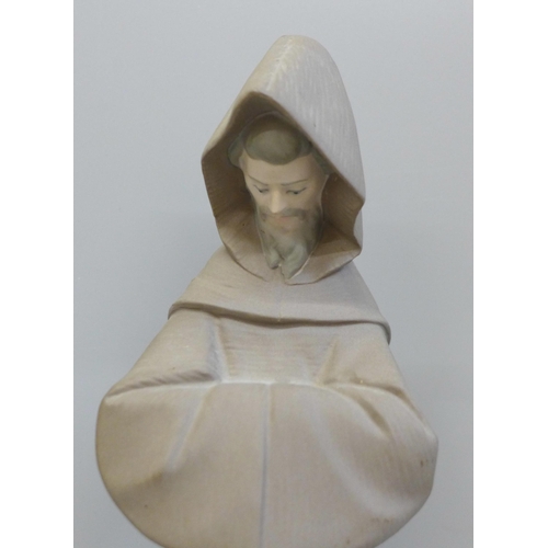 612 - A Lladro figure of a Monk, 34cm