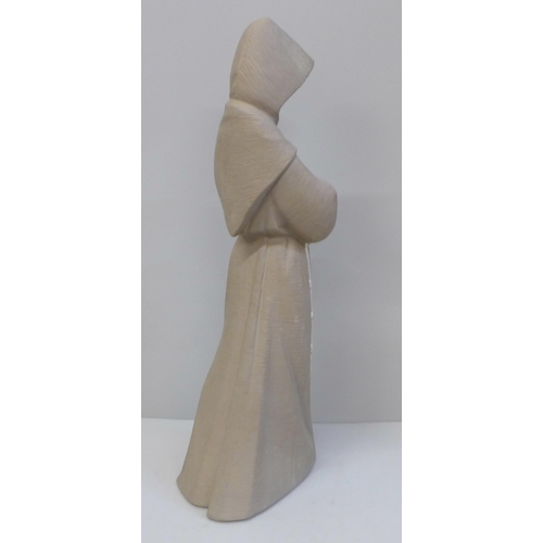 612 - A Lladro figure of a Monk, 34cm