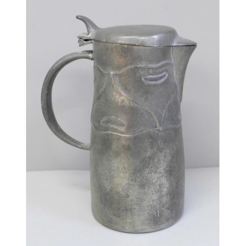 626 - A Liberty & Co Tudric pewter lidded jug, designed by Archibald Knox