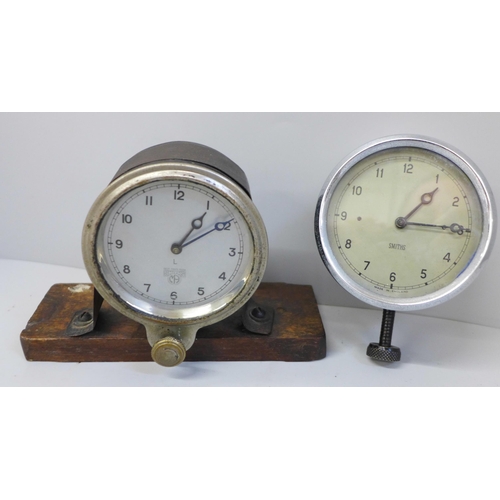 638 - Two Smiths car clocks