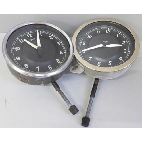 642 - Two car clocks, both Smiths