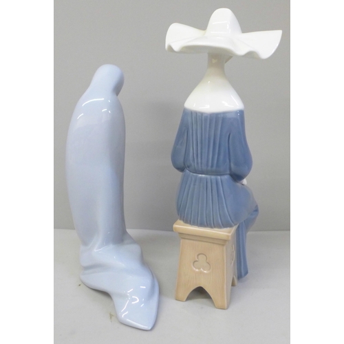 649 - Two Lladro nuns