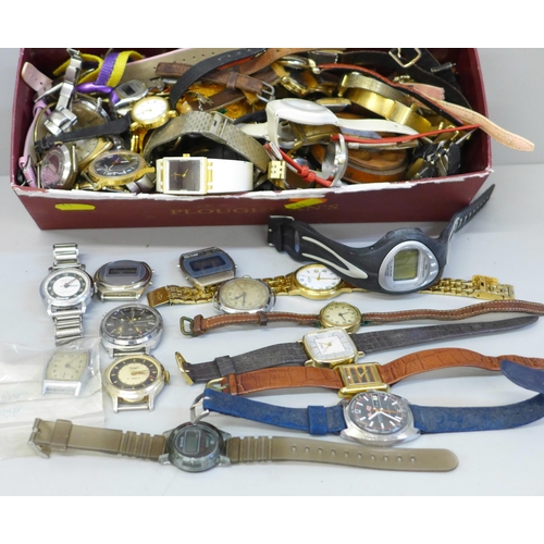 671 - A collection of assorted wristwatches