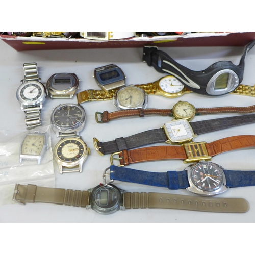 671 - A collection of assorted wristwatches