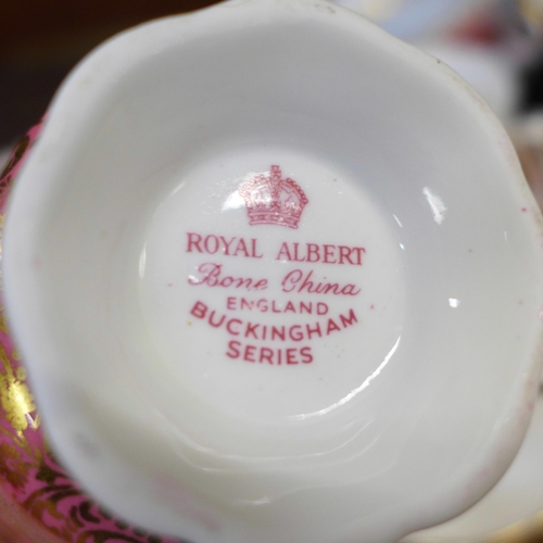 688 - A collection of Royal Albert mixed china including a Lady Carlyle cup and saucer, fourteen Buckingha... 