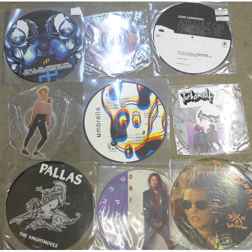 696 - Twenty-five picture discs and coloured vinyls