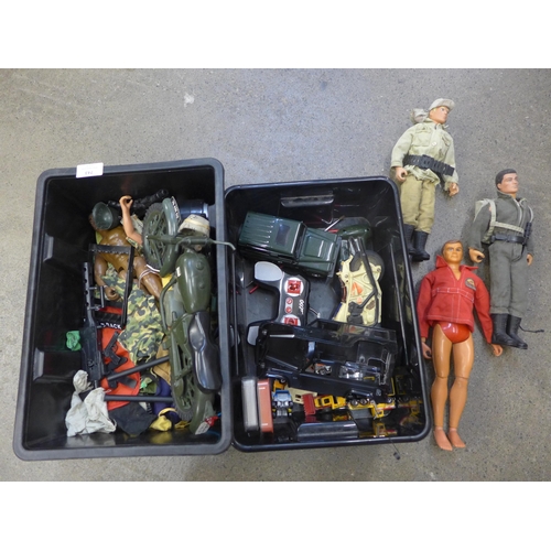 743 - A collection of Action Man figures and accessories