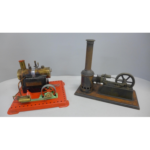 781 - Two Mamod steam engines, one boxed