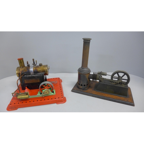 781 - Two Mamod steam engines, one boxed