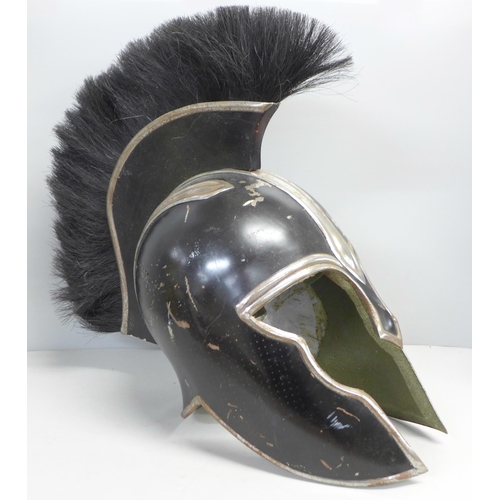 793 - A replica Greek Trojan plumed helmet