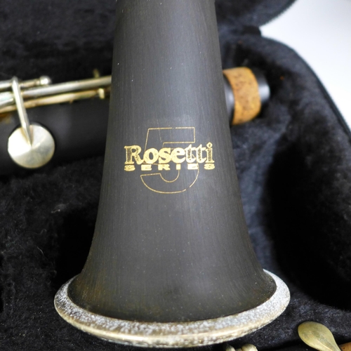 871 - A cased Rosetti clarinet