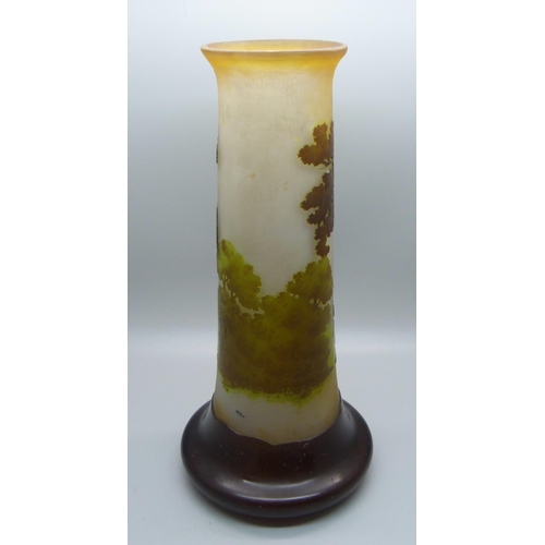 877 - A Galle cameo glass vase, 24cm