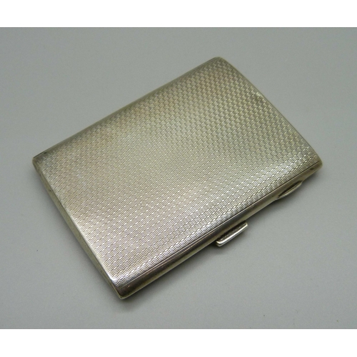 906 - A silver cigarette case, Chester 1940, 70g