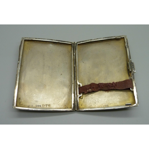 906 - A silver cigarette case, Chester 1940, 70g