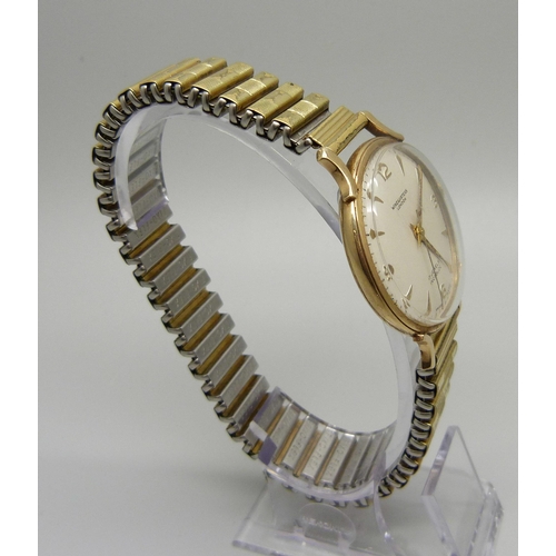 999 - A Winegartens London 9ct gold cased wristwatch, Birmingham 1961