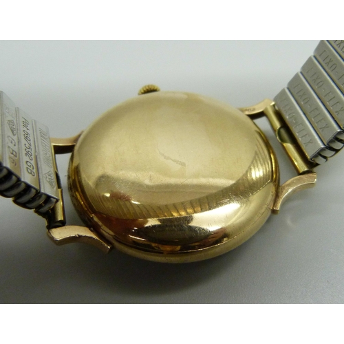 999 - A Winegartens London 9ct gold cased wristwatch, Birmingham 1961