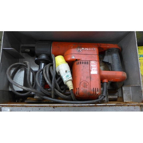 2009 - Kango 430c 110v electric breaker drill in metal case