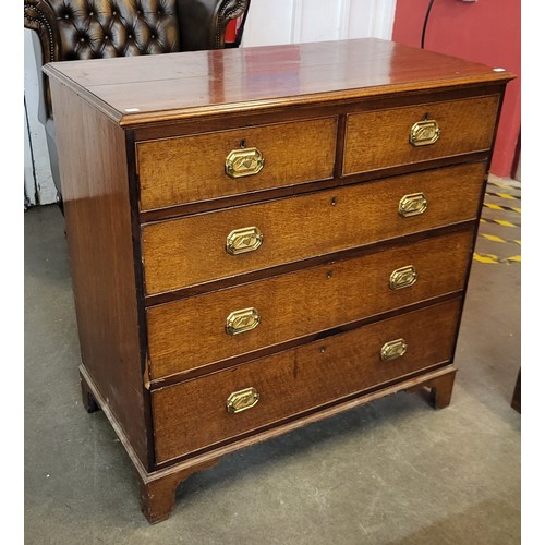 23A - A George III oak chest of drawers