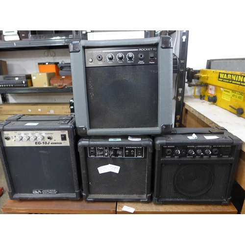 2129 - Rocket 10 amp, BB Blaster amp, Acoustic Solutions EG-105 & Benson G10 amp