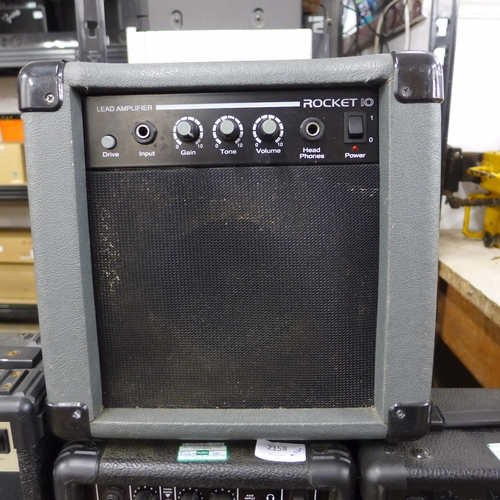 2129 - Rocket 10 amp, BB Blaster amp, Acoustic Solutions EG-105 & Benson G10 amp