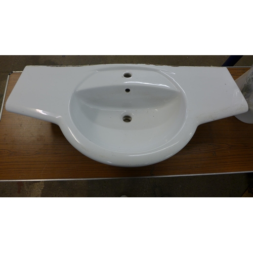 2243 - bathroom wall mounting vanity basin with pedestal base