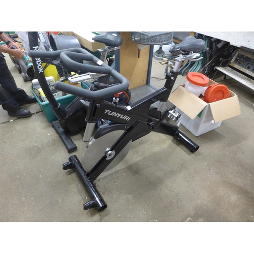 2268 - Tunturi Sprinter spin bike with Vacmaster fan and other attachments