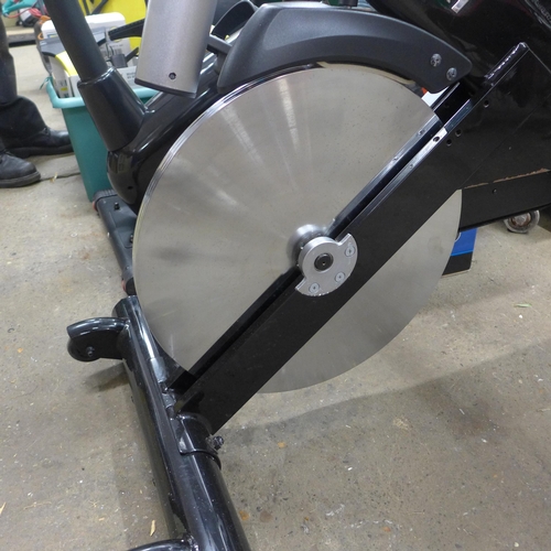 2268 - Tunturi Sprinter spin bike with Vacmaster fan and other attachments