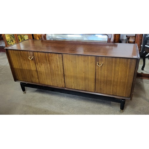 53C - A G-Plan Librenza tola wood and black sideboard