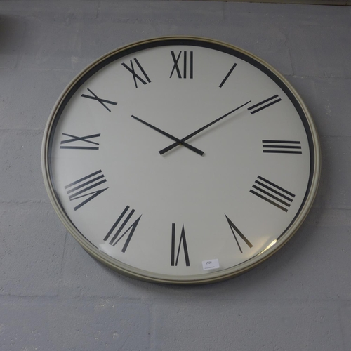 1508 - A large white wall clock (76cm)