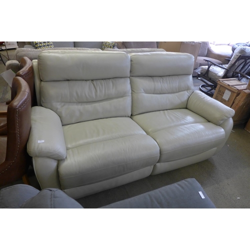 1552 - Fletcher three Seater Light Grey Power Recliner sofa, Original RRP £1124.99 + vat - worn (4167-16)  ... 