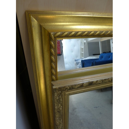 1649 - Two gilt framed rectangular mirrors