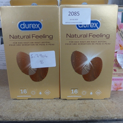 2085 - 22 Boxes of Durex Natural Feel condoms BEST BEFORE 06/23 and 07/23