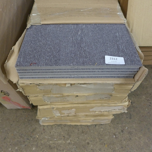 2312 - 6 boxes of carpet tiles 2.2 squire meters per box (Approx. 12 squire meters total)