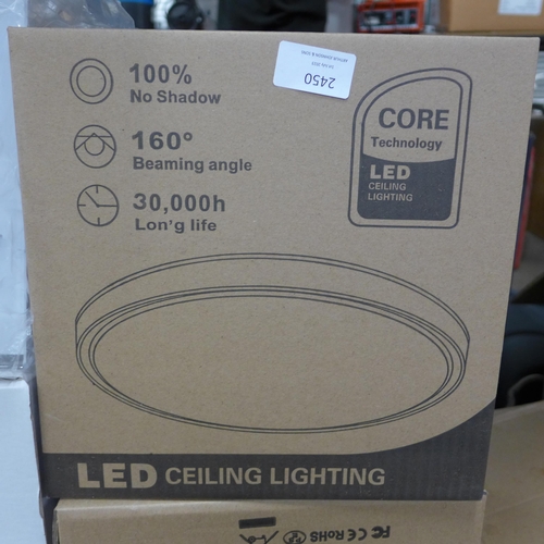 2450 - Quantity of LED post lights, LED downlights & 7 boxed LED ceiling lights (new)