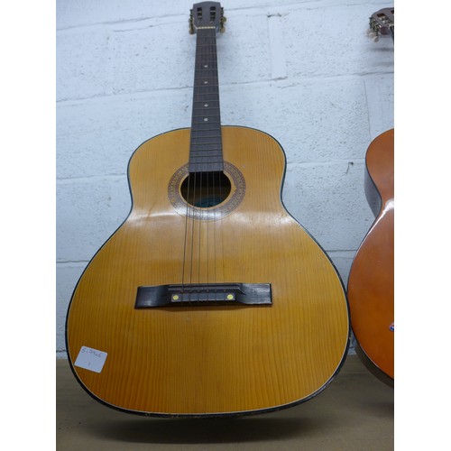 2077 - 3 acoustic Guitars- Encore ENC30S,Valencia, and via3