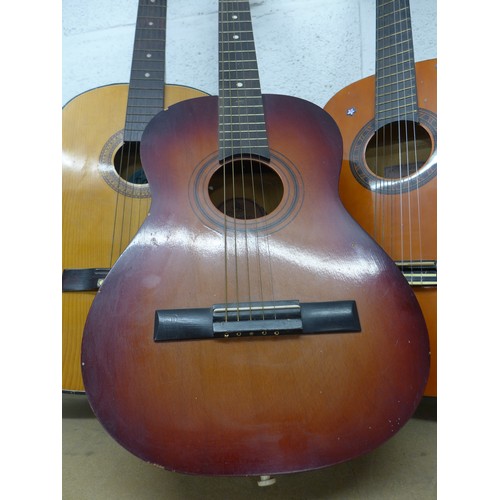 2077 - 3 acoustic Guitars- Encore ENC30S,Valencia, and via3