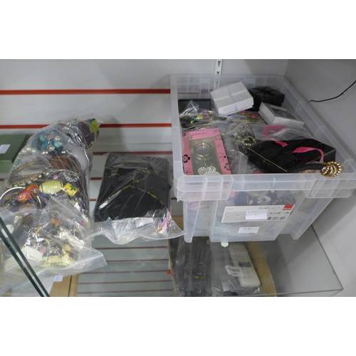 2110 - box of assorted costume jewellery