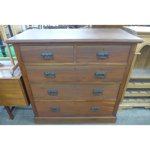 108 - A Victorian ash chest of drawers