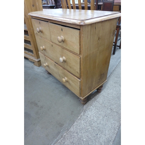 110 - A Victorian pine chest of drawers