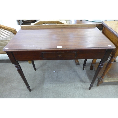 169 - A George IV mahogany single drawer side table