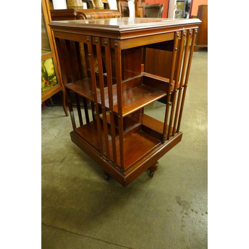 178 - An Edward VII mahogany revolving bookcase