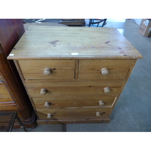 222 - A pine chest of drawers