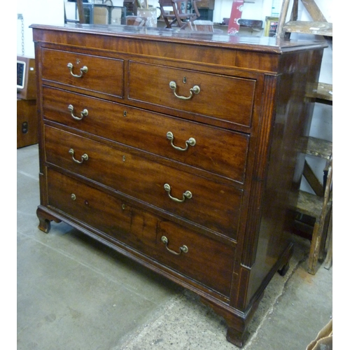 232 - A George III inlaid mahogany chest of drawers