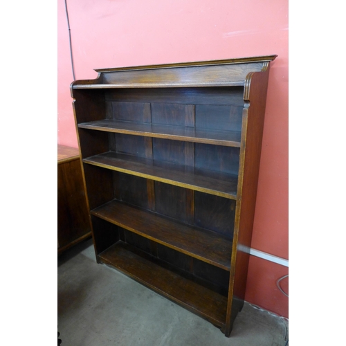 24 - A Victorian oak open bookcase