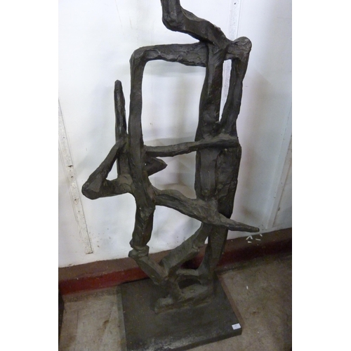 287 - A large bronze abstract figure