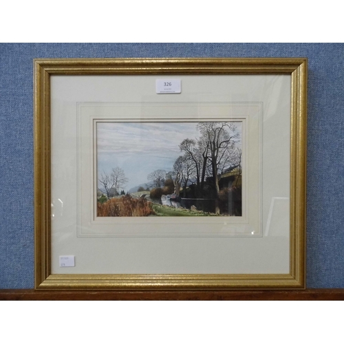 326 - Donald Dakeyne, A Winter Morning, Bolton-La-Sands, watercolour, framed