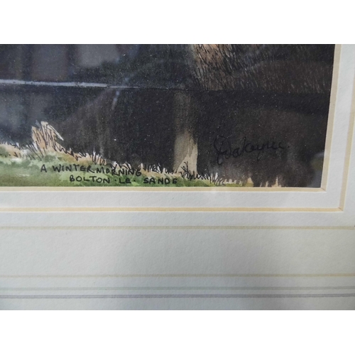 326 - Donald Dakeyne, A Winter Morning, Bolton-La-Sands, watercolour, framed